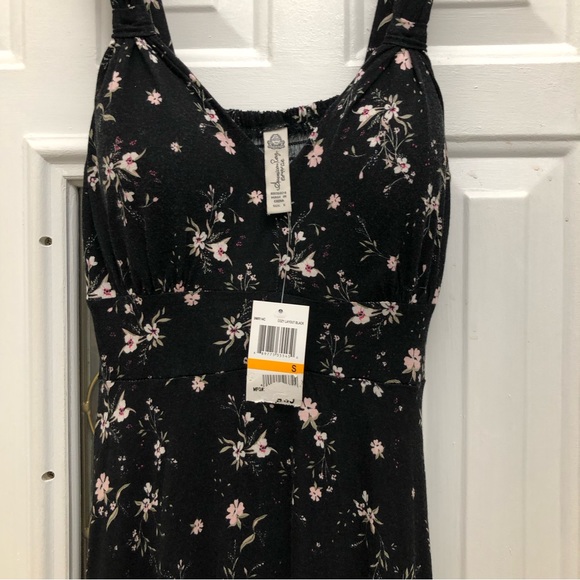 American Rag Maxi A-Line Strap Asymmetrical Rayon Dress W Size S Black/White - Picture 5 of 7